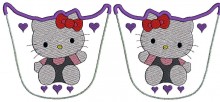 Hello Kitty Slippers Embroidery designs -Embroiderydesigns.name