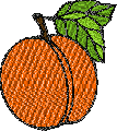 Free Peach Embroidery Design