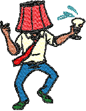 Party man embroidery design