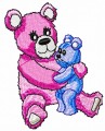 Pink teddy bear embroidery designs