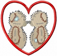 baby loving bear embroidery