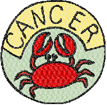 cancer zodiac sign embroidery designs