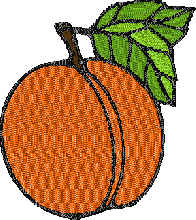 Free Peach Embroidery Design