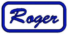 roger name embroidery designs machine