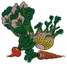 Vegetable Embroidery Design