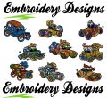 Vintage cars Machine embroidery Designs