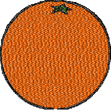 Free Orange Embroidery Design