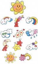 Children's Sky Embroidery Designs