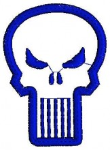 Punisher Embroidery Design