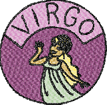 virgo zodiac sign embroidery designs for brother