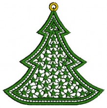 Christmas Lace Embroidery Design