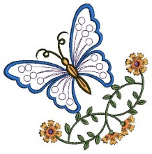 Floral butterfly embroidery Designs