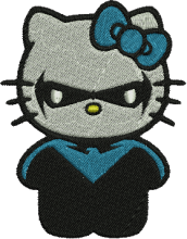 Nightwing Kitty Embroidery Design