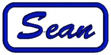 sean name embroidery designs free art