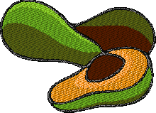 Avacado Embroidery Design