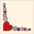 Corner of Heart Explosion Embroidery Design