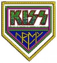 Kiss Army Logo Embroidery Design