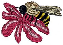 bee on a flower download free embroidery designs pes