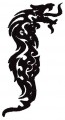 black tattoo tribal drago free embroidery designs