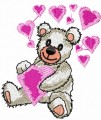 Valentine loving teddy bear embroidery designs