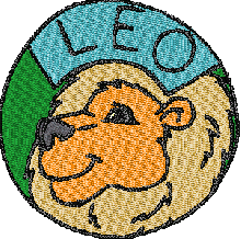 leo zodiac sign embroidery designs for babies