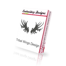 Tribal Black Wings  Embroidery designs