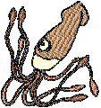 Squid Embroidery Design