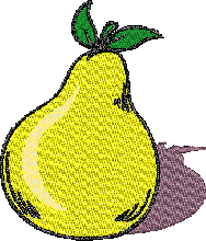 Free Pear Embroidery Design