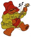 Mandolin Bear,free machine embroidery design