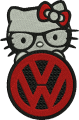 Volkswagen Kitty Embroidery Design