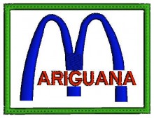 Mariguana Logo Embroidery Design