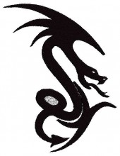 black tribal dragon embroidery designs free