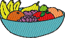 Free fruits Embroidery Design