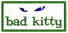 Bad kitty logo free pes stock free machine embroidery designs to download