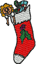 Christmas sock sew free unique embroidery designs