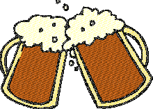 Beer free embroidery design