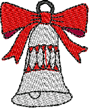 Free Christmas Bell machine embroidery design