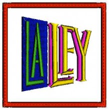 LA LEY Logo Embroidery Design