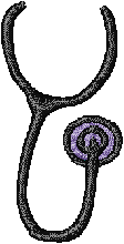 Stethoscope Embroidery Design