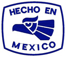 Hecho En Mexico Logo Embroidery Design