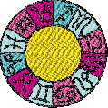 Zodiac wheel free embroidery designs