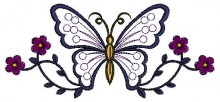 Floral butterfly embroidery Designs