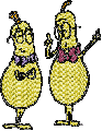 Debating pears  Embroidery Design