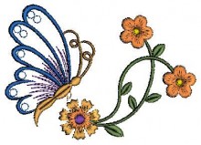 Floral butterfly embroidery Designs