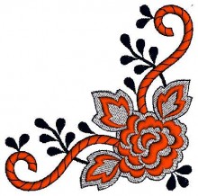 Corner Embroidery Design