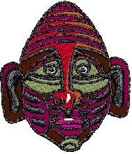 African Mask embroidery design