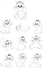 Cute kitty Embroidery designs-Embroiderydesigns.name