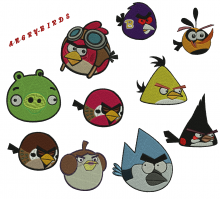 Angry Birds Machine embroidery Designs