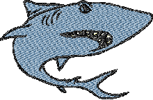 Big Shark Embroidery Design