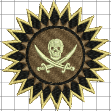 Pirates Logo Embroidery Design